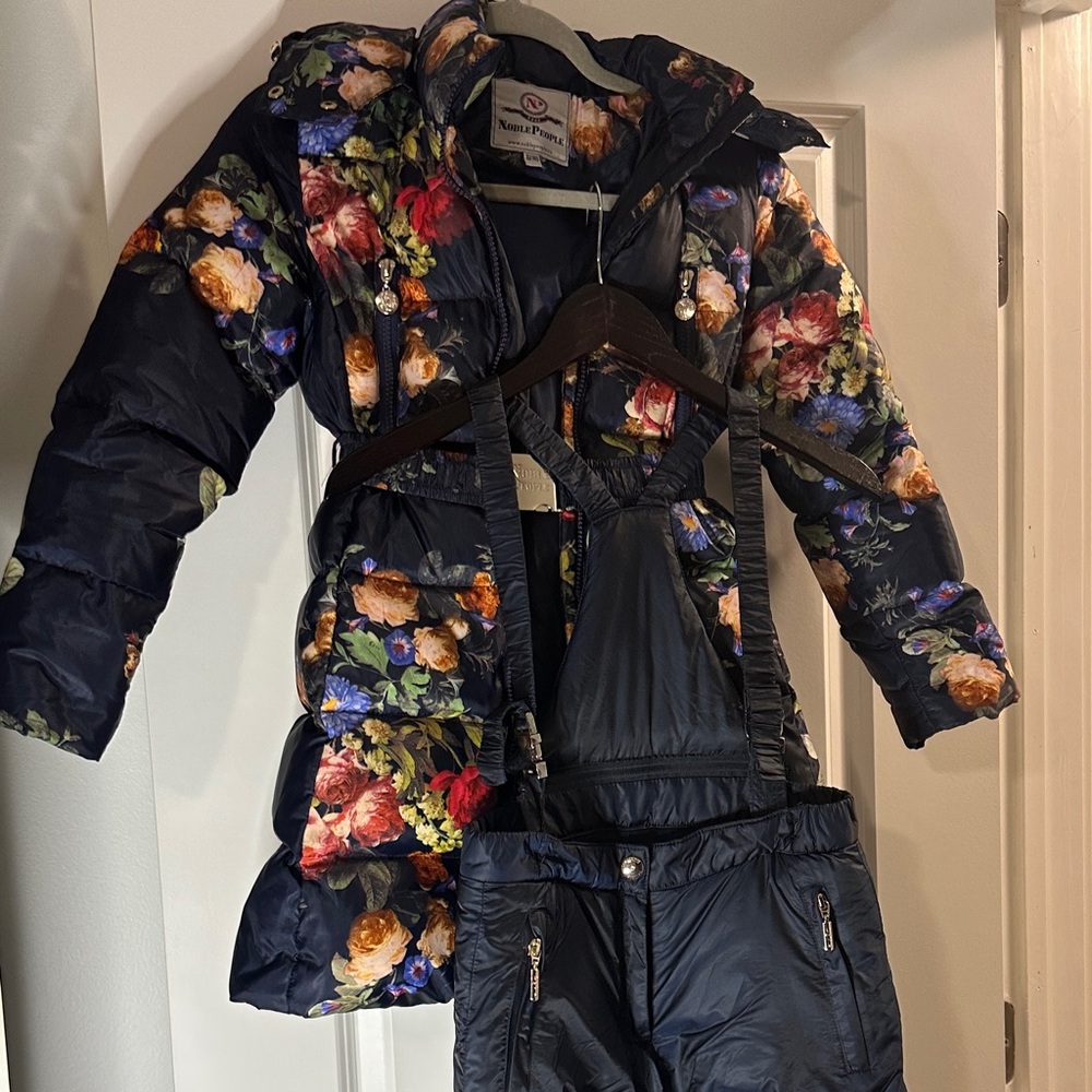 Floral Kids Matching Set - Navy